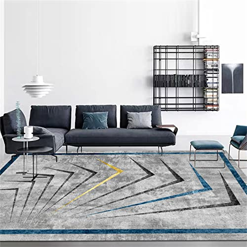 Teppich Muster grau Salon Teppich Wohnzimmer Grau Unregelmäßig Modern Multi-Gauge Anti-Rutsch joop Teppich 200X300CM Spiel Teppich 6ft 6.7''X9ft 10.1''