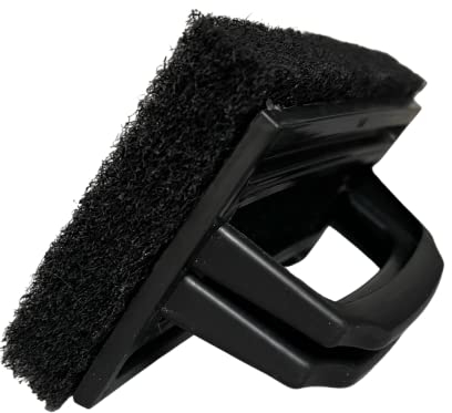 BBQ Cleaning Brush 30cm - Cleaning Charcoal, Gas, Electric Grill Oven Barbecue Brush - Stainless Steel Cleaning Blade - Ergonomic Plastic Handle - 1.2cm Metal Bristles - Easy to Clean, Hang (BLACK)