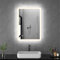 Goezes LED Badspiegel mit Beleuchtung 40x60cm Badezimmerspiegel Wandspiegel 3 Lichtfarbe Dimmbare 3000-6500K Rechteckiger Badezimmer Spiegel, Wandmontage Schminkspiegel mit Touchschalter