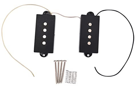 Aflytep - Humbucker Bass für 4 Saiten, Bass, Ersatz, Schwarz