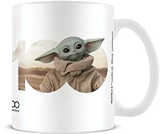 Disney Grogu 100 Design 11oz Ceramic Coffee Mug, Star Wars Gifts for Women and Men - Official Merchandise