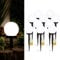 Lumiled 10 Stück Solar Gartenleuchte Solarlampe Solarkugeln für Garten Außen Leuchtkugel Kugel mit Erdspieß Dämmerungssensor Außenleuchte Wegeleuchte Stehleuchte LED IP44 Kaltweiß ∅10