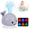 Upgrade Baby Bath Toys, Baby Light Up Bath Tub Toys, LED Light Up Sprinkler Toy Whale Water Sprinkler Pool Toys