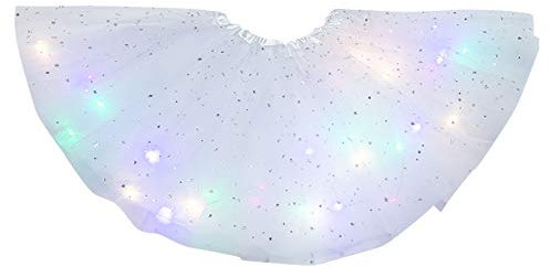 Tüllrock Damen Tütü Karneval Kostüm Leuchtend Kurz Ballett Tanzkleid Rockabilly Petticoat A-Linie Unterrock High Waisted Rock Karneval Party Tutu