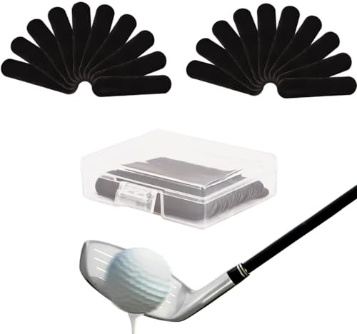 kcrygogo Bleiband für Golfschläger, Tennisschläger, Pickleball-Paddel, verstellbar, Schwarz, 20 Stück mit Box