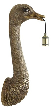 Light & Living Wandlampe Ostrich - Bronze - 25x19x72cm - Andere - Synthetik-Kunststoff - Wandlampen für innen - Wand beleuchtung für Schlafzimmer & Wohnzimmer