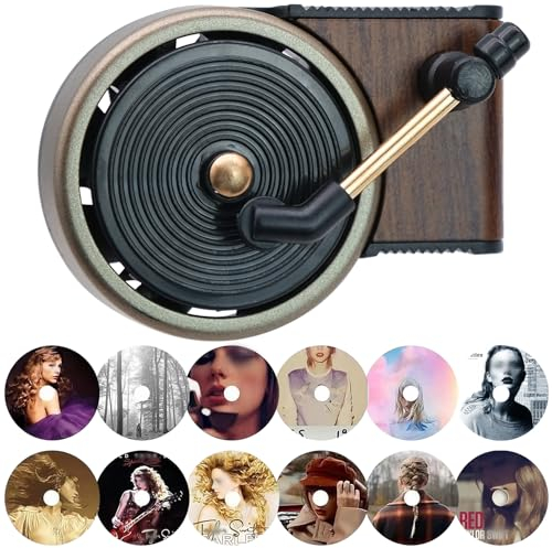 Auto Lufterfrischer Clip, Auto Diffuser im Plattenspieler-Stil mit 12 Ersatz Aroma-Tabletten Retro Duft Diffusor Auto Aromatherapie Entlüftungs Clip Auto Duft Plattenspieler-Stil Lufterfrischer Auto