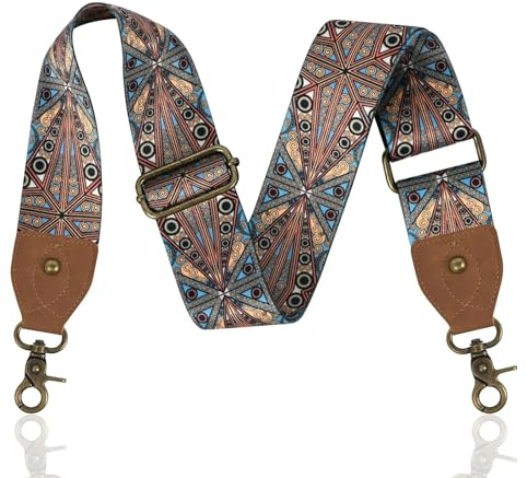Taschengurt Breit Ethnic Embroidery Wide Purse Straps For Women Crossbody Bags Replacement Guitar Strap For Cross Body Shoulder Bag (Color : BD365-AB)