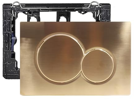 Flush Actuator Plate Compatible with Geberit 115.770.46.6 Wall Mount Toilet Dual Flush Actuator Plate Sigma01, Brushed Gold