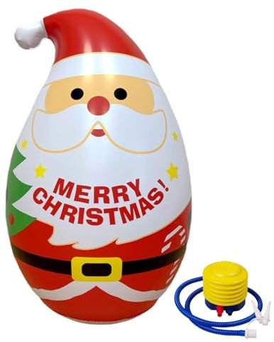 inflable gigante inflable Papá Noel inflable – Césped taza | Decoración exterior para fiestas de vacaciones, jardín, césped