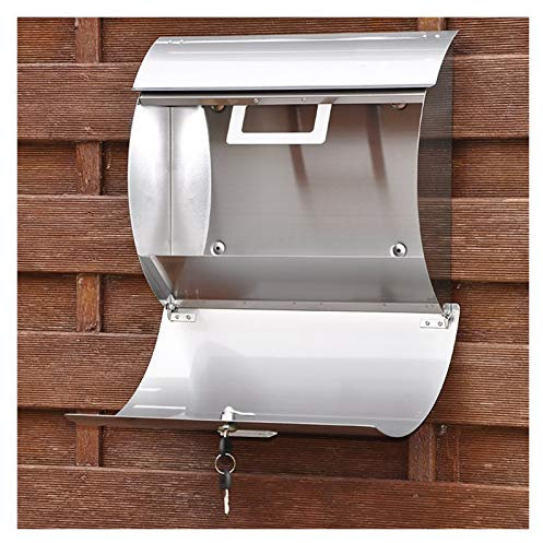 Wall Mounted Post Box, Wall Mounted Letterbox, Outdoor Wall-mounted Rainproof Stainless Steel Letter Box Mailbox