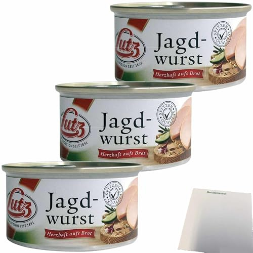 usy Bundle für Lutz Jagdwurst 3er Pack (3x125g Dose) + usy Block
