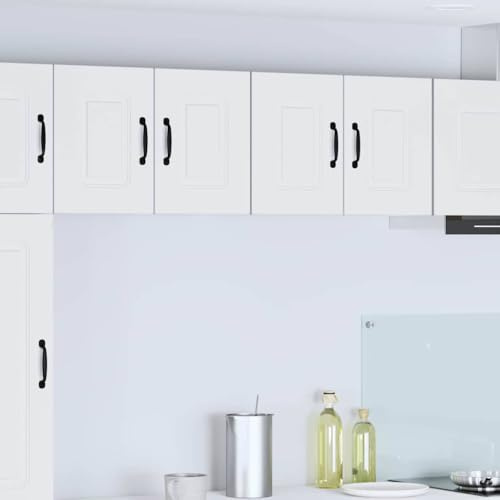 QJBSAVVA Hängeschrank Weiß 60x31x40 cm Holzwerkstoff, Küchenwandschrank mit 2 Regalen Modernes Design Stauraumwunder for Küche Flur Wohnzimmer
