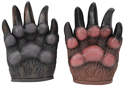 Jxngery Handpuppe mit Tierkopf, 2 Stück, pädagogisches Modell für Kinder, hohe Simulation (Bär-Hand-Marionette)