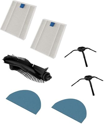 AEG ARK6 Original-Zubehörset für Saugroboter 7000, Performance Kit Roboterstaubsauger AR71UW2SW, AR71HW1DG, inkl. 1x Hauptbürste, 2X Seitenbürsten, 2X Filter, 2X Mop Pads, für Teppich- und Hartboden