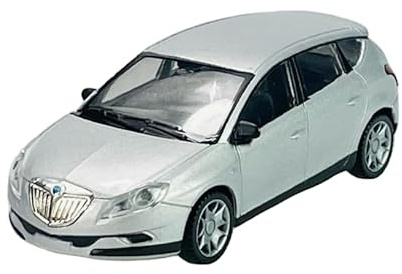 Welly Modello Auto Compatibile con Lancia Delta Argento ca 1/43-1/49 Metal Model Auto The Cast Nuovo in Scatola