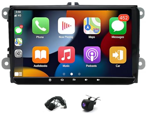 9 inch Doppio Din Autoradio per Lavida 2011-2012, Android 13 Touch Screen Car Radio Head Unit GPS Navi Bluetooth Radio with Wireless Carplay Android Backup Camera WiFi FM/RDS Mirror Link