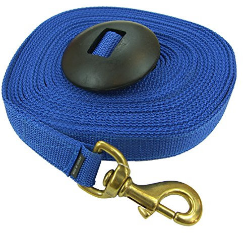 Intrepid International Longierleine mit Gummistopper, 220376, blau, 25-Feet