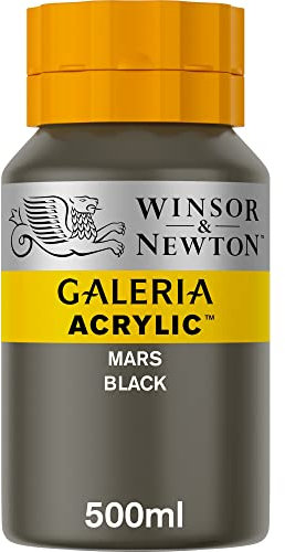 Winsor & Newton Galería - Pintura Acrílica , 500 ml, Negro (Mars Black)