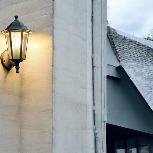 Dapo KINGSTON Aluminium-Außen-Wand-Leuchte weiß E27 IP44 | Eingang, Treppen, Balkon, Terrassen, Mauer