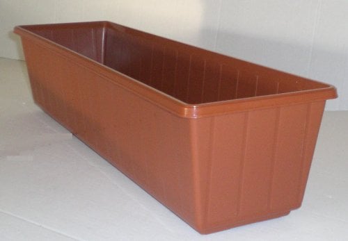 Fioriera da balcone, fioriera in plastica 60 cm colore terracotta