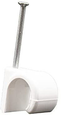 Talon - Nail-in Pipe Clip, 10-12mm - Premium Grade Polypropylene - Pack of 100 - for Plumbing, Gas Pipes, Hot or Cold Water Pipe - White