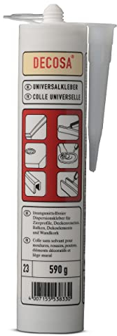 DECOSA Colle Universelle - blanc - cartouche 590 g - 12 pièces