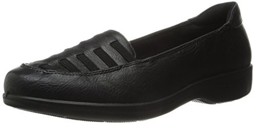 Easy Street Women's Genesis Flat, Black Burnish, 6 M US
