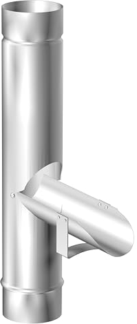 SAREI Regenrohrklappe für Dachrinne, Fallrohrklappe aus Aluminium, Regenwasserklappe, Wasser sparen, Regen nutzen, für Dachrinnengröße 60 mm Nennweite