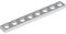 LEGO Plate 1x8 In White Pack of 10.