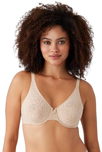 Wacoal Women's Halo Underwire Bra Naturally Nude beige 40D
