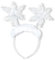 Amakando Haarreifen Schneeflocke Weihnachtshaarreif Haarreif mit Schneeflocken Schneeflocke Haarschmuck Schneekönigin Accessoire