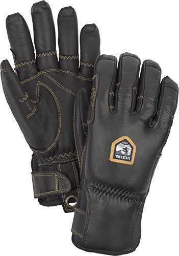 Hestra Mens and Womens Ski Gloves:Ergo Grip Incline Winter Gloves, Black/Black, 10