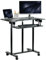 VIVO Mobile Height Adjustable Table, Stand Up Desk Cart with Sliding Keyboard Tray, Computer Workstation, Rolling Presentation Cart, Black, CART-V06A
