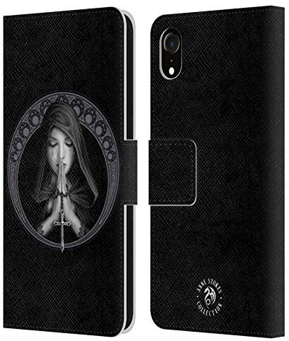 Head Case Designs Officially Licensed Anne Stokes Dark Prayer Art Nouveau Gothic Leather Book Wallet Case Cover Compatible With Apple iPhone XR