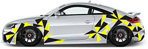 Aufkleber Auto Seitenaufkleber Dreiecke Sticker Camouflage 194 Teiliges Set - 2 Farbig Facelift