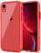 JETech Case for iPhone XR 6.1-Inch, Shockproof Transparent Bumper Cover (Red)
