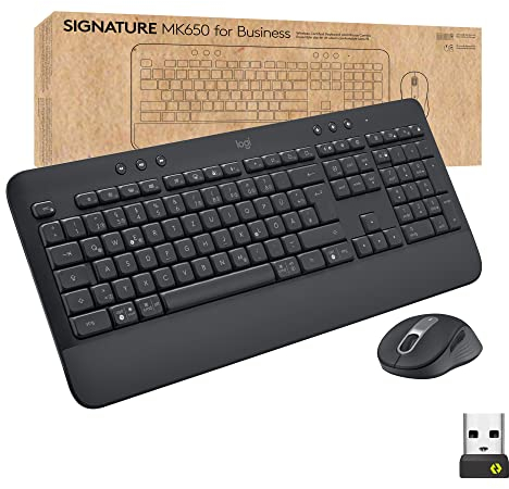 Logitech Signature MK650 Combo for Business Teclado Ratón Incluido RF Wireless + Bluetooth QWERTY US International Graphite