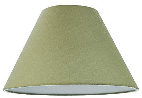 Traditional 12 Olive Green Cotton Coolie Lampshade Suitable for Table Lamp or Pendant by Happy Homewares