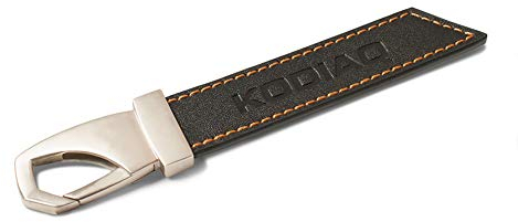 Skoda MVF37-851 Schlüsselanhänger Kodiaq Karabiner Leder Anhänger Schlüsselring Accessoires