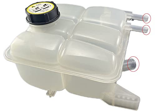 Star 2607 - Vaschetta Serbatoio Acqua Radiatore completa di TAPPO compatibile con FORD Focus II C-max Kuga I II // Rif. Originale: 1425193 3M5H8K218AJ **VERSIONE TUBO GRANDE STESSO LATO**