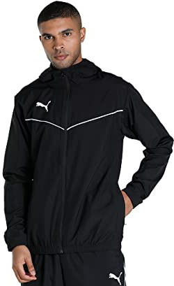 Puma Herren teamRISE All Weather Jacket Trainingsjacke, Black White, 3XL