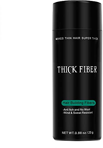 THICK FIBER Hair Building Fibres (Pack of 1, LIGHT BLONDE) Hair Fibres for Thinning Hair | Hair Powder for Thin Hair 25g Bottle | Make Hair Look Thicker in Seconds with hair filler | for Women & Men