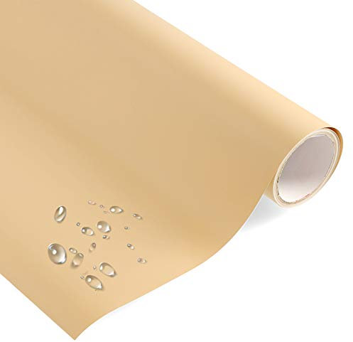 timalo® Premium Möbelfolie selbstklebend uni matt Küchenfolie Klebefolie zum Bekleben von Möbel, Türen PVC Folie Küche Bastefolie Türfolie | Safran-M-200x63cm