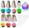 Large and Extra Large Piping Nozzle Set Stainless Steel Tips for Baking and Cake Cupcake Cookie Decorating Icing nozzles for Cakes 2D 1M 4B 1A Drop Flower Stars Shells Tri Coupler