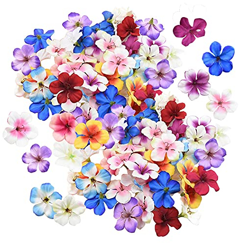 Niaciswe Künstliche Blüten 100 Stück Orchideen Künstlich Künstliche Orchideen Blumen Basteln DekoBlumen Bunt Kunstblumen Kunstblumen Deko Seidenblumen 4.5 cm für Hausgarten Hochzeit Partei