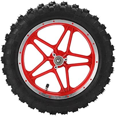 pocket bike Hinterrad Baugruppe, 2,5-10 Zoll Hinterrad Gummireifen Anti Rutsch Ersatz Ersatz für 2 Takt Mini Dirt Bike(rot)