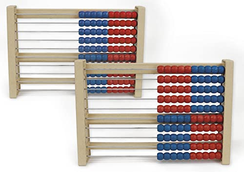 TimeTEX - Rechenrahmen für den 100er Zahlenraum - Abakus Rot Blau - 93921