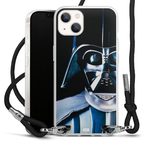 Carry Case kompatibel mit Apple iPhone 13 Hülle mit Band Handykette zum Umhängen schwarz Darth Vader Star Wars Fanartikel