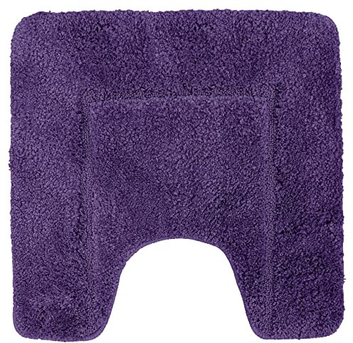 Velosso Super Soft Microfibre High Density Bath Mat Pedestal Mat Anti Slip Super Absorbent (50 x 50 cm Pedestal Mat, Purple)